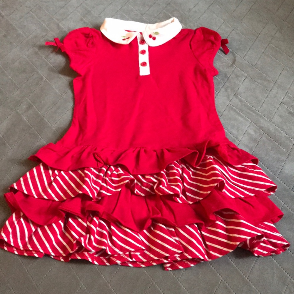 NWT Gymboree Red Cherry Ruffle dress Sz 4